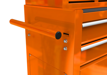 8-Drawer Rolling Tool Chest with Wheels, Removable Tool Box with Locking System, Tool Box Organizer with Hooks, Large Capacity Garage Storage Cabinet for Warehouse, Garage, Repair Shop, Orange