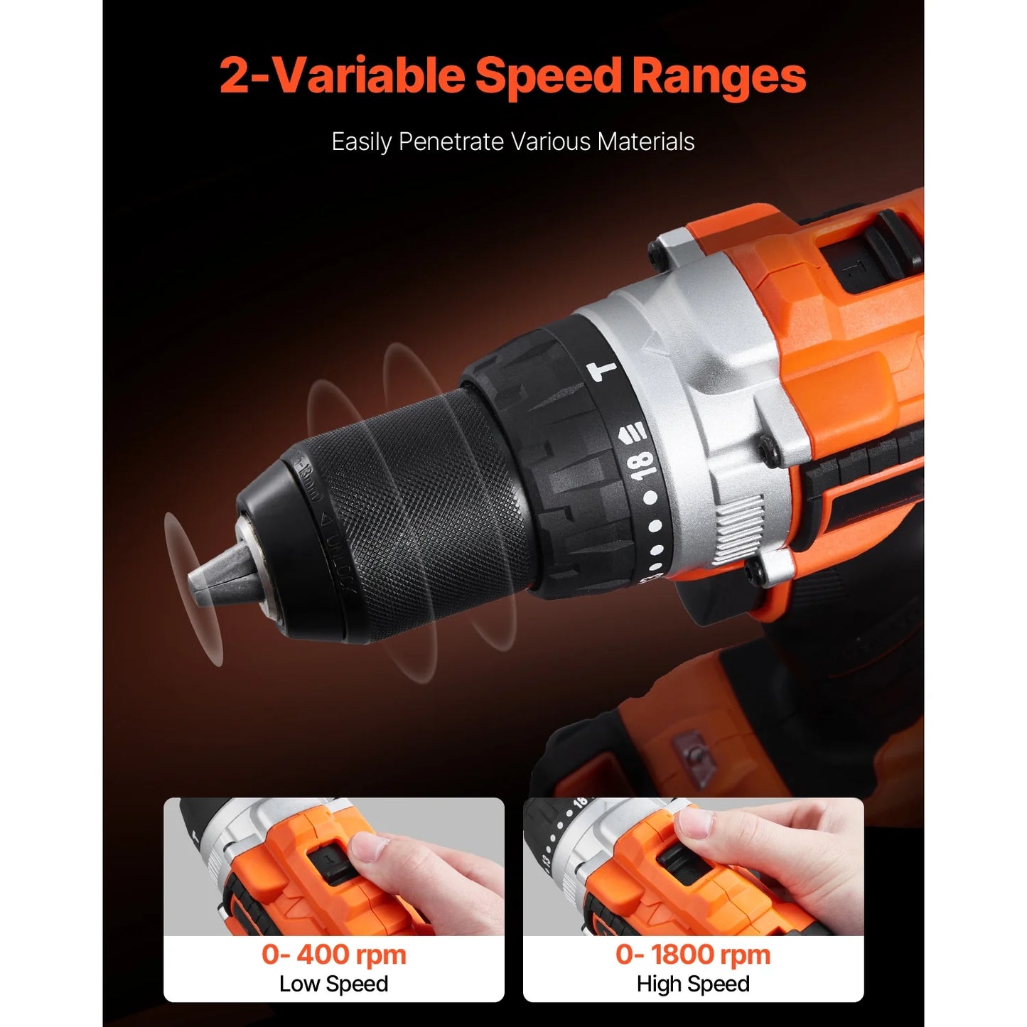 KFFKFF Instrument Set, Cordless 20V Maximum 2-Instrument Set, Incorporating 1/2 inch Impact Drill and 1/4 inch Impact Driver, Compact Wireless Power Instrument Set with 4.0 Ah Batteries, Bolts