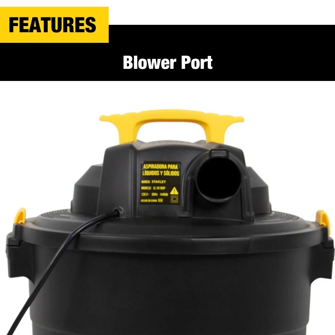 Stanley 12 Gallon,SL18199P, 6-Peak Horse Power, Wet Dry Vacuum SL18199P
