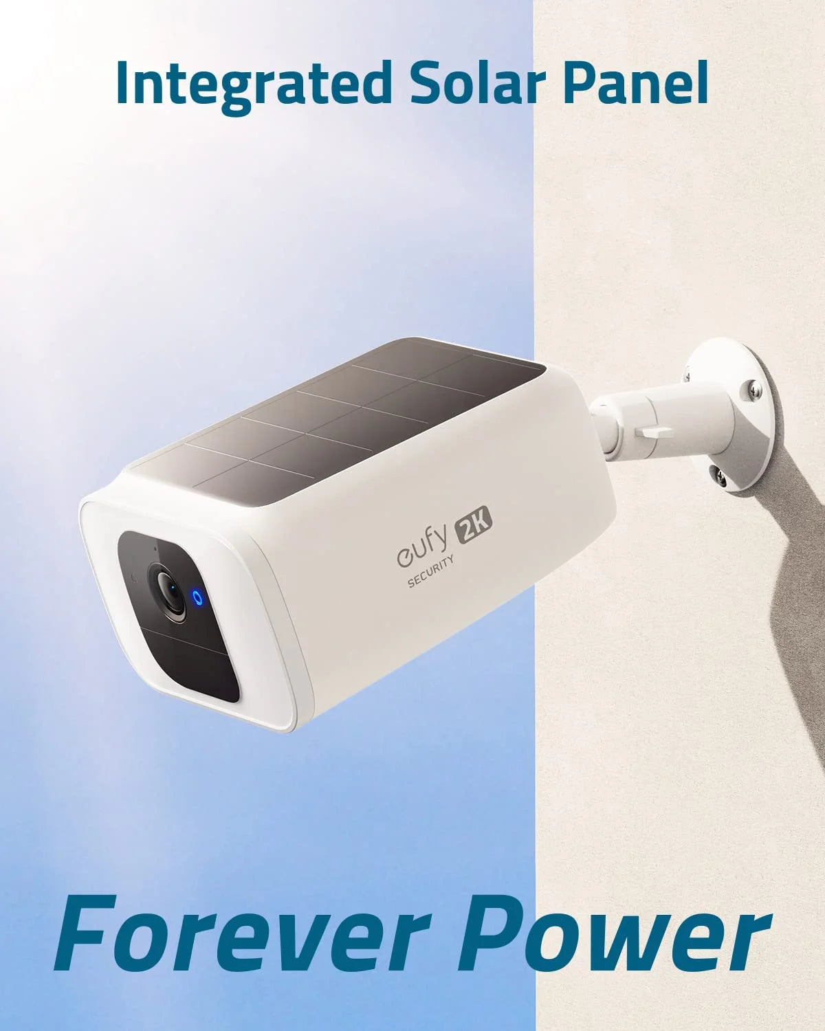 Eufy SoloCam S230 Solar Security Camera S40, 4K UHD, 4-Cam Kit, White, 4-Pack