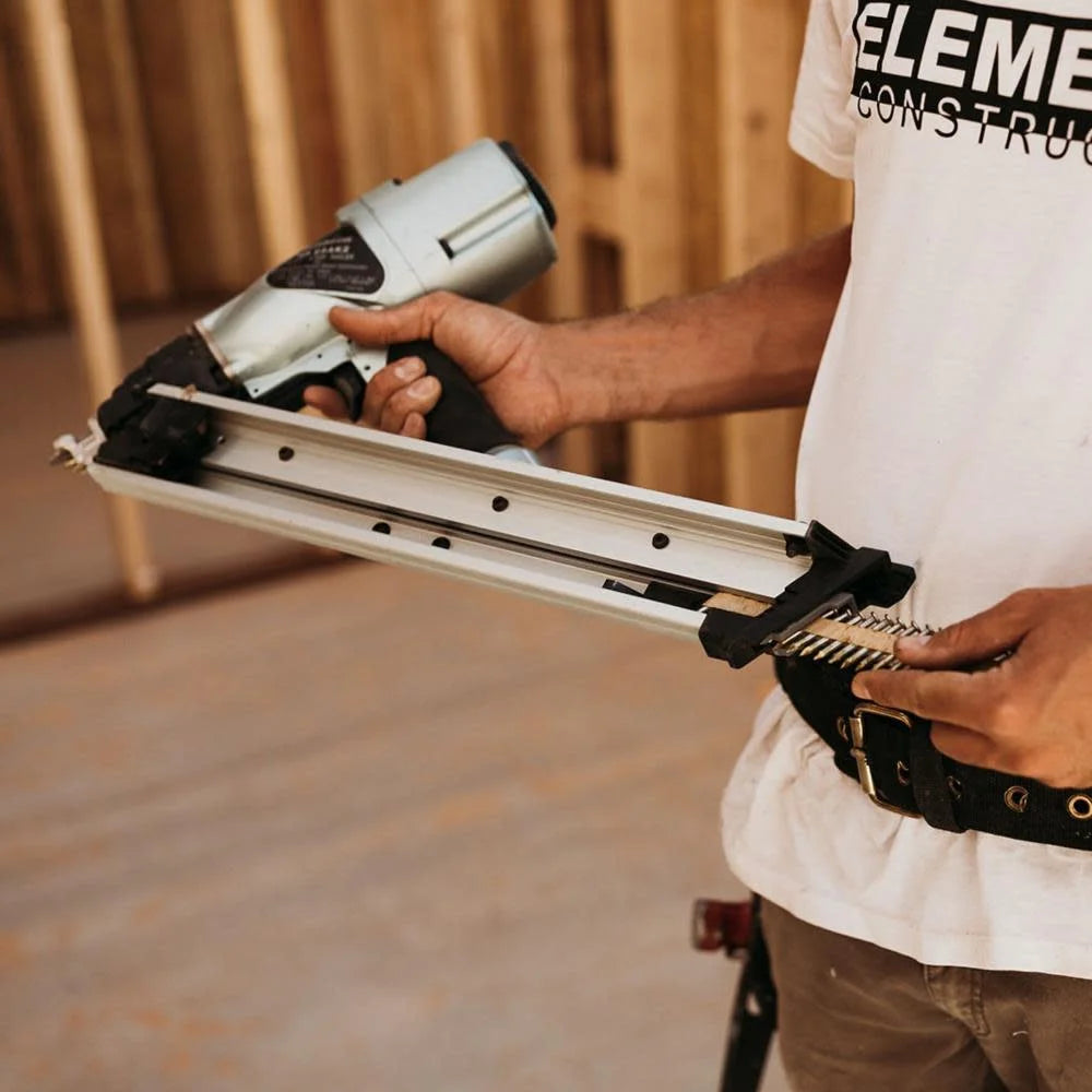 Metabo HPT Metal Connector Nailer | Pro Preferred Brand of Pneumatic Nailers | 36 Degree Short Magazine | Accepts 1-1/2-Inch to 2-1/2 Nails | Ideal for Fastening Metal Connectors to Wood | NR65AK2S