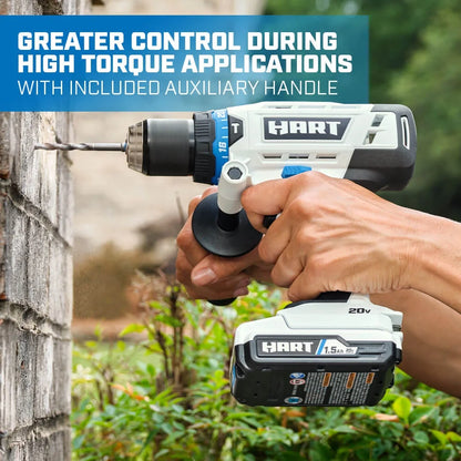 HART 20-Volt 1/2-inch Cordless Hammer Drill Kit, Gen2