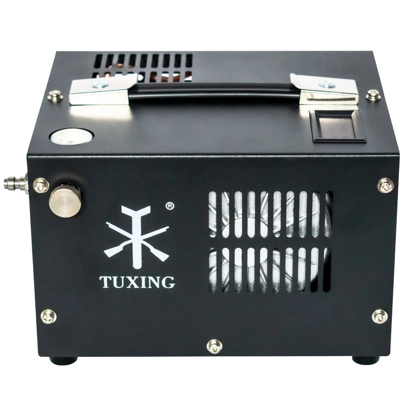TUXING 4500Psi PCP Air Compressor w/Built-in Transformer, One-Button Start for PCP Rifles, Paintball Guns, Diving Tanks