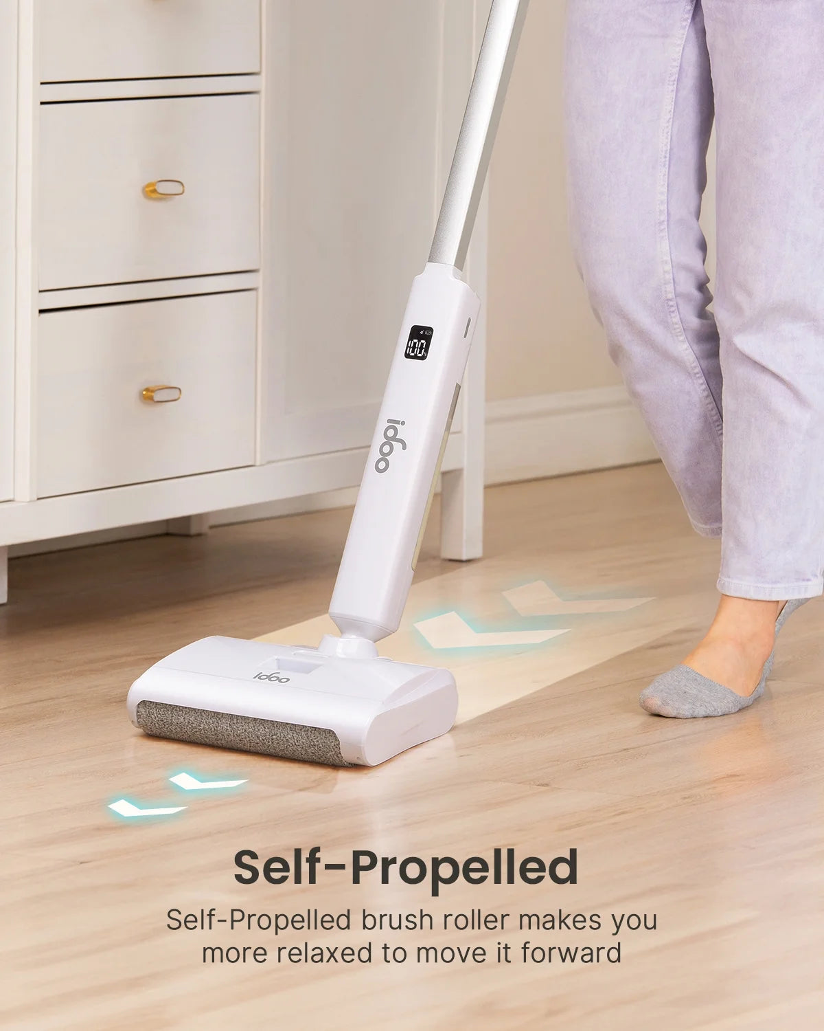 IDOO Cordless Electric Wet Dry Vacuum Cleaner, White