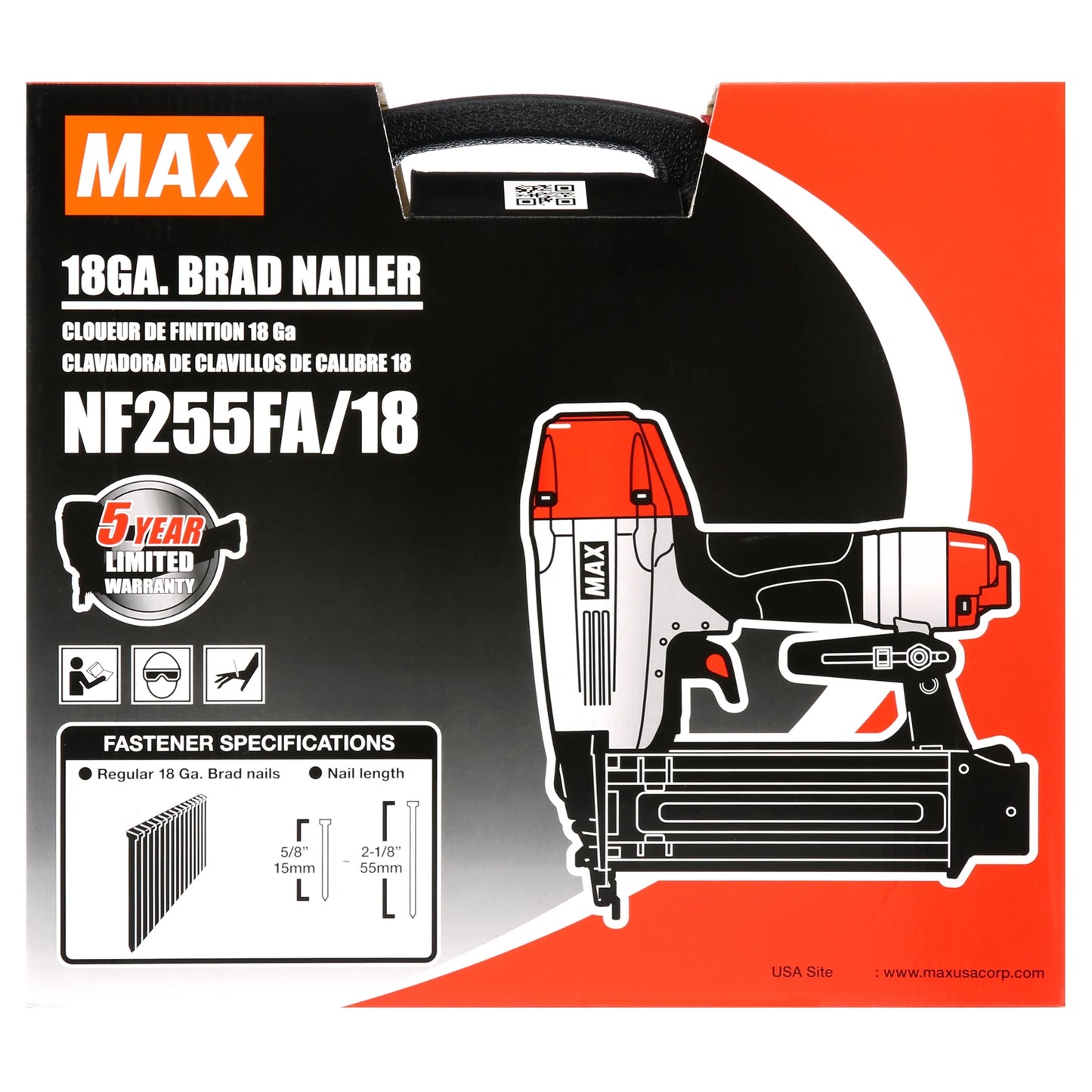 Max 18GA Brad Nailer Gun
