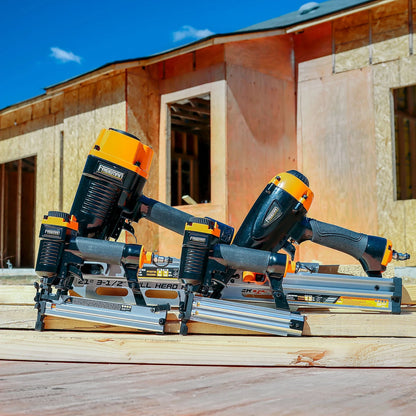 Freeman P4FRFNCB Pneumatic Framing and Finishing Nailer and Stapler Kit with Bag (4-Piece)
