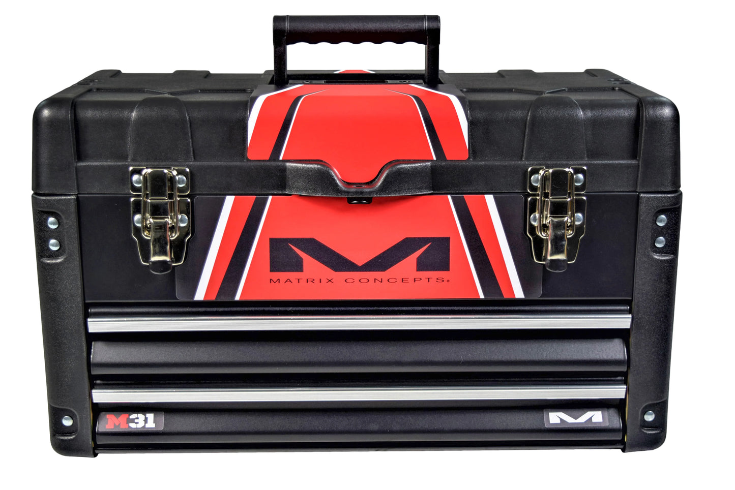 Matrix Concepts M31 Worx 2 Drawer Portable Tool Box (Black/Red) M31-402