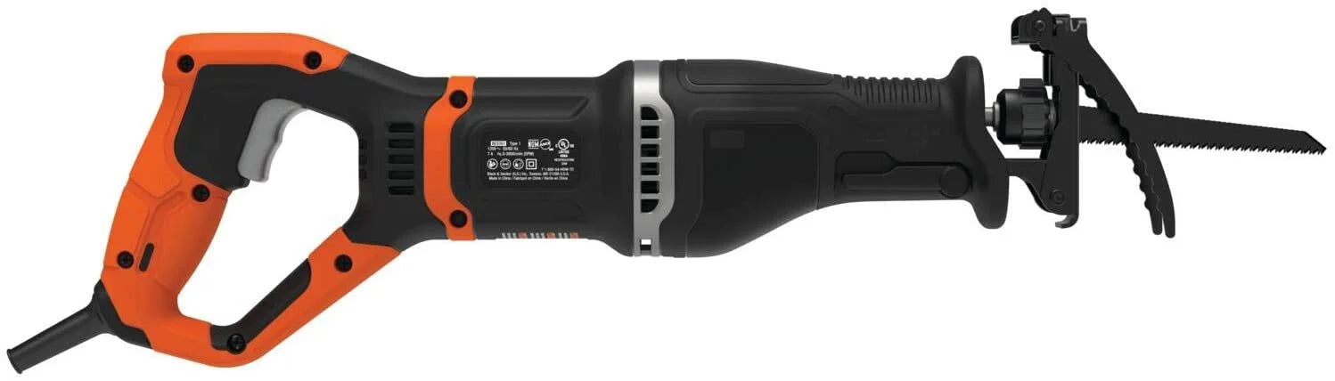 BLACK+DECKER BES301K 7 Amp Reciprocating Saw with Removeable Branch Holder
