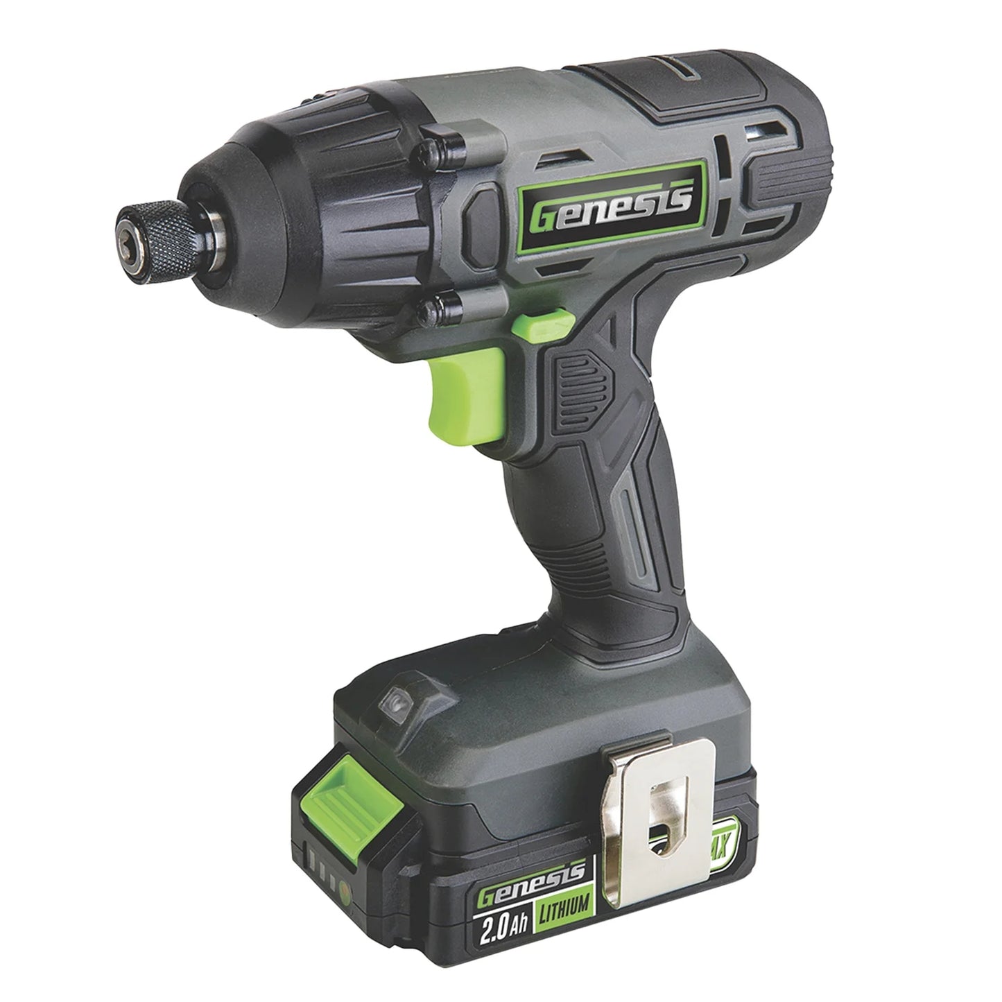Genesis G20MAX 20V Cordless 2-Speed Drill Driver/Impact Driver Combo Kit with 2 batteries, Quick Charger, 1600 in-lbs driver torque, 450 in-lbs drill torque GL20DIDKB2