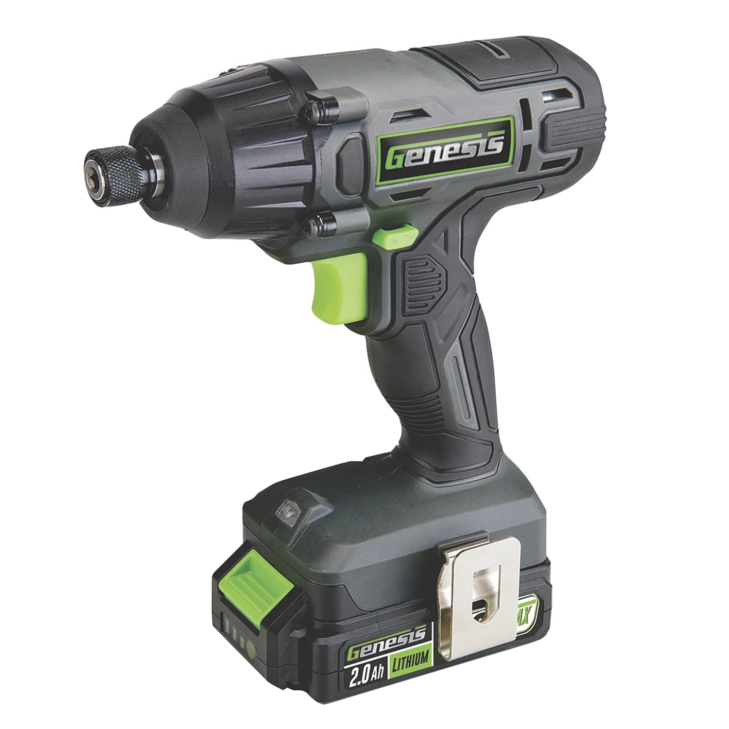 Genesis G20MAX 20V Cordless 2-Speed Drill Driver/Impact Driver Combo Kit with 2 batteries, Quick Charger, 1600 in-lbs driver torque, 450 in-lbs drill torque GL20DIDKB2
