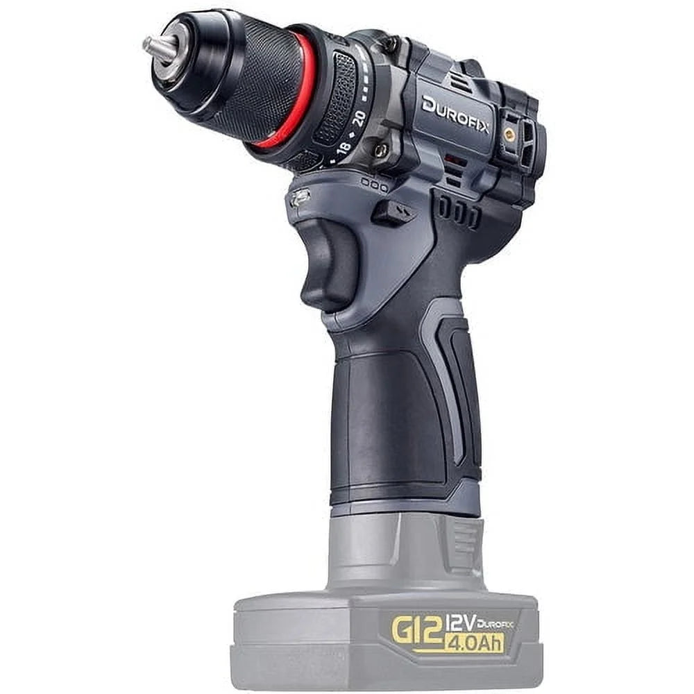 Durofix G12 Series RK12136-2-K6 12V Cordless 3/8" Hammer Drill Power Tool Combo Kit with Compact Polisher Sander, 1 Battery & Charger