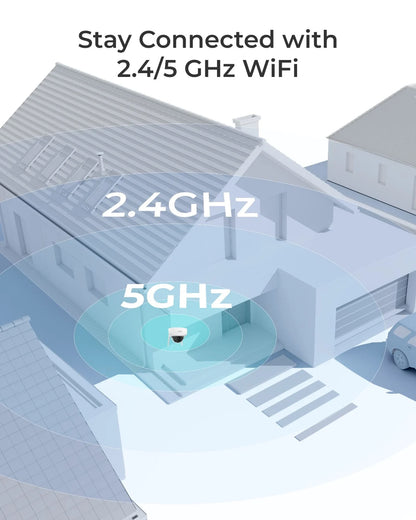 Reolink 4K Color 8MP Wi-Fi 6 Security Camera, 5X Optical Zoom, IK10 Vandal-Proof Surveillance Camera