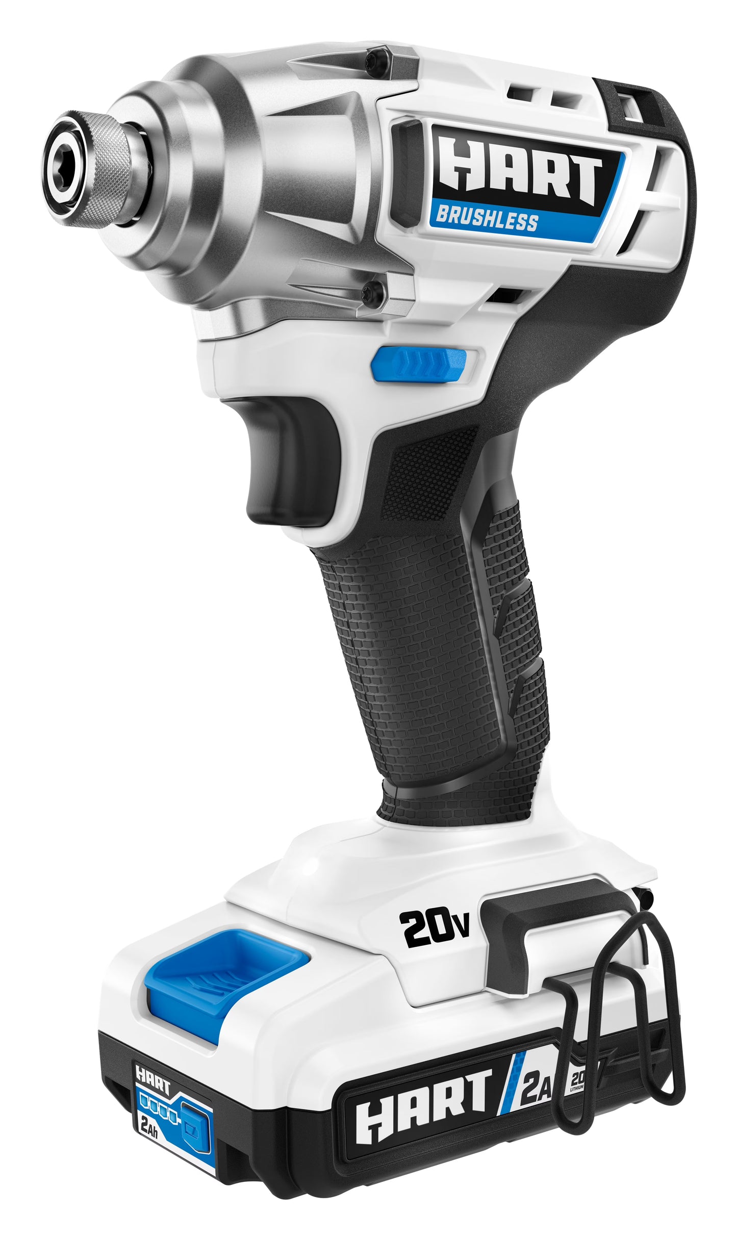 HART 20-Volt Cordless Brushless Impact Driver Kit, Gen 2, 1/4" Hex Collet