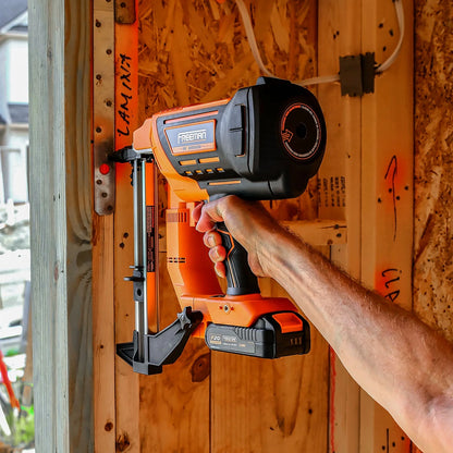 Freeman PE20VCSPN40 20 Volt Cordless and Brushless 1-1/2" Concrete Nailer Kit with Lithium Ion Battery, Charger, and Case - 750 Shots per Charge
