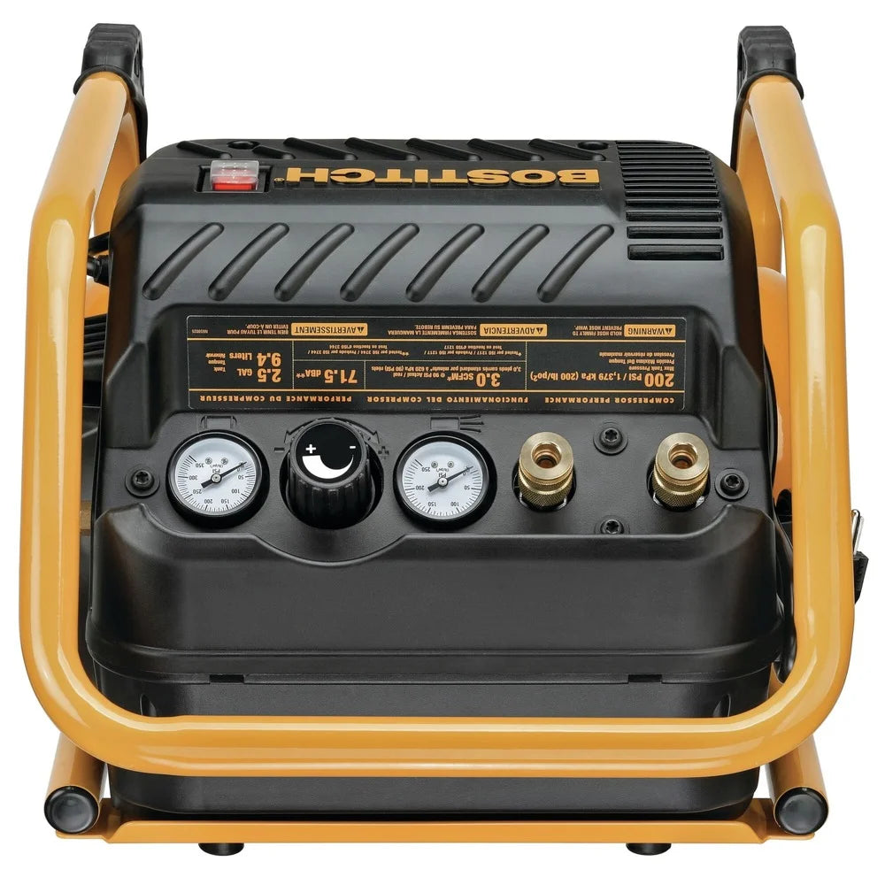 Bostitch BTEC 2.5 Gallon 200 PSI Quiet Portable Electric Trim Air Compressor