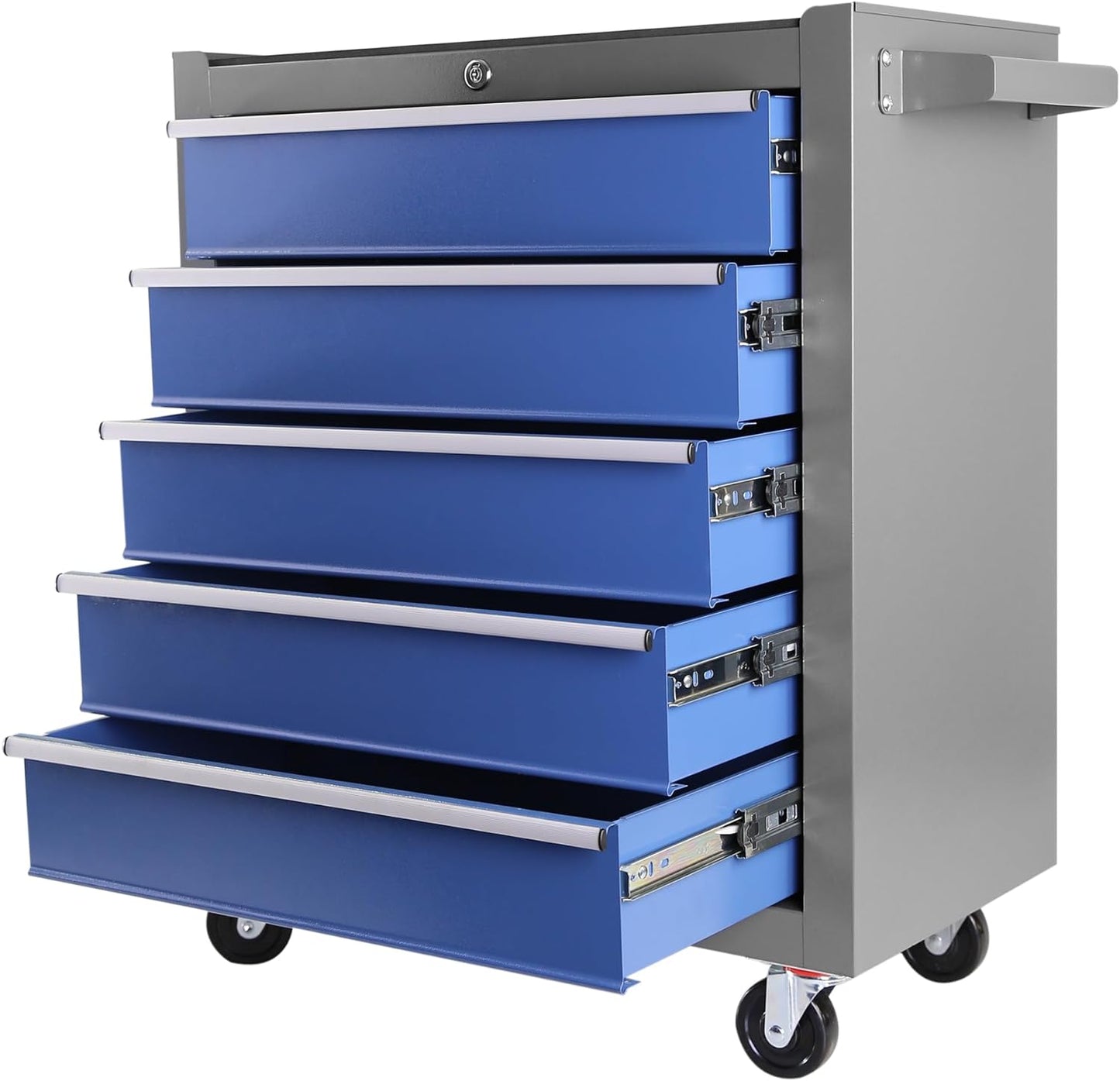 Accreate Durable 5 Drawer Rolling Tool Chest, Portable Steel Tool Box on Wheels for Home Crafts & Garage