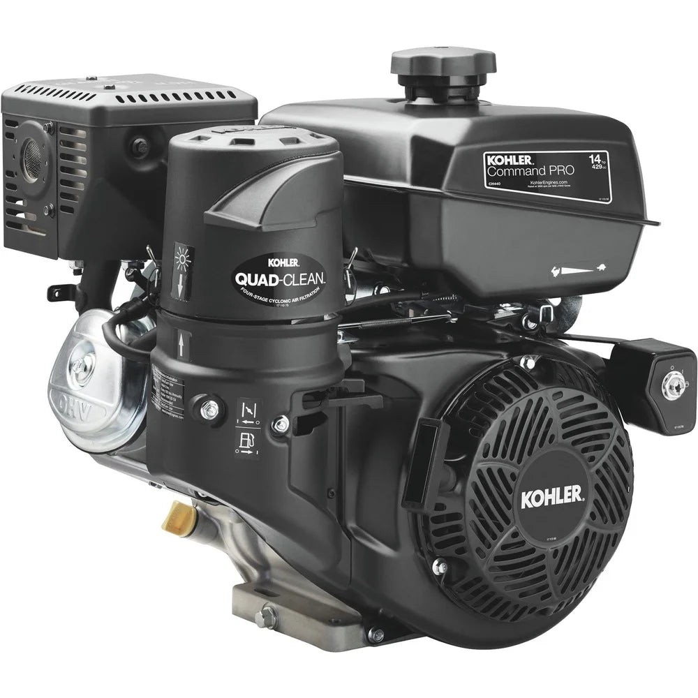 EMAX EGES1430ST 14 HP 30 Gallon 24 CFM 3-Cylinder Truck Mount Solid Cast Iron Pump Gas-Powered Air Compressor with Electric Start KOHLER Command Pro Engine