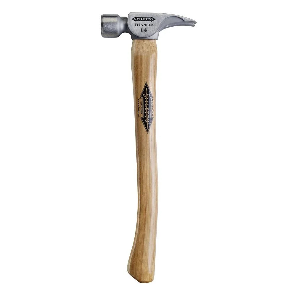 Milwaukee Stiletto Wood Handle Titanium Head Framing Hammer TI14MC