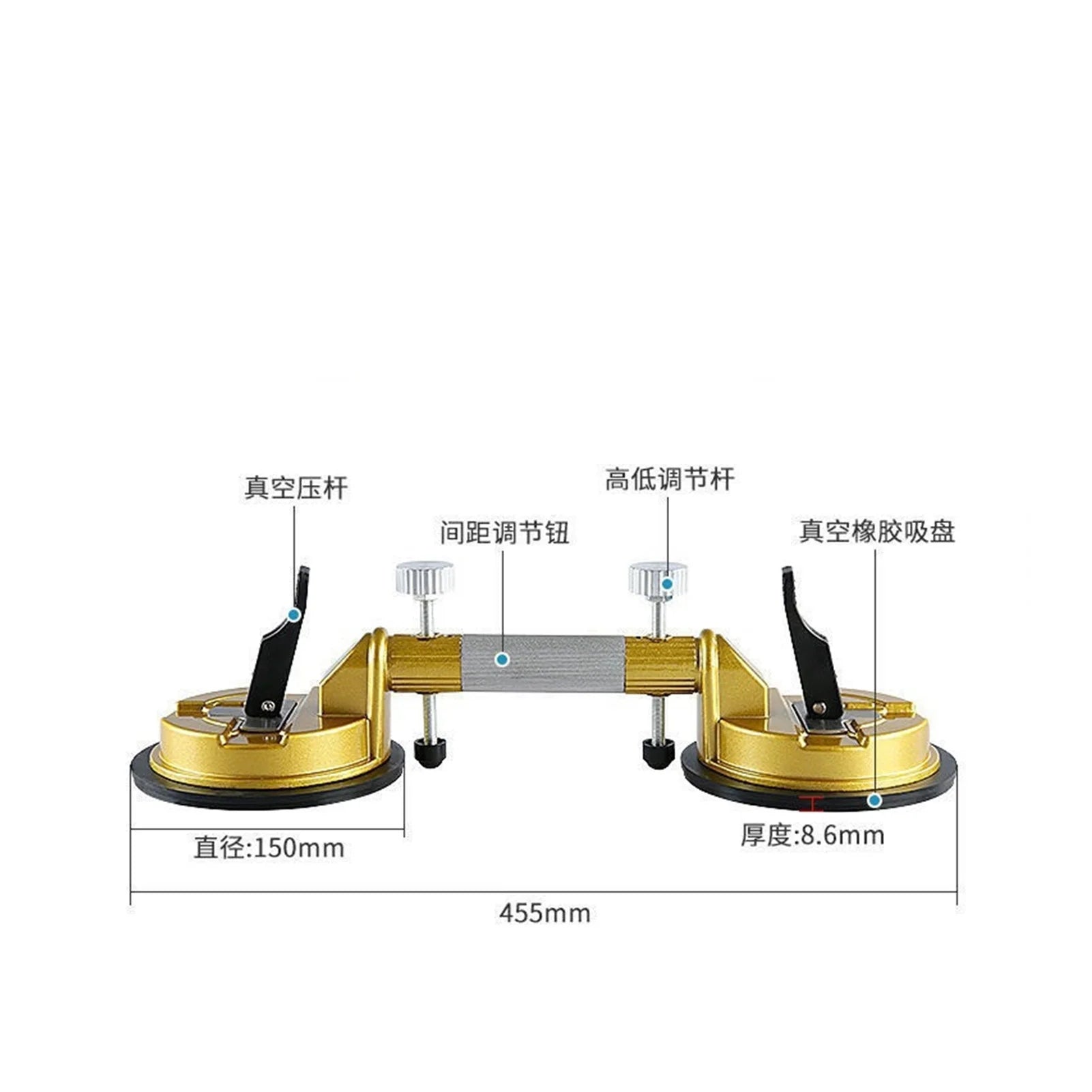 Stone Countertop Tensioner, Marble Stone Rock Slab, Tile Joint, Leveling Suction Cup, Strong Seamless Joint