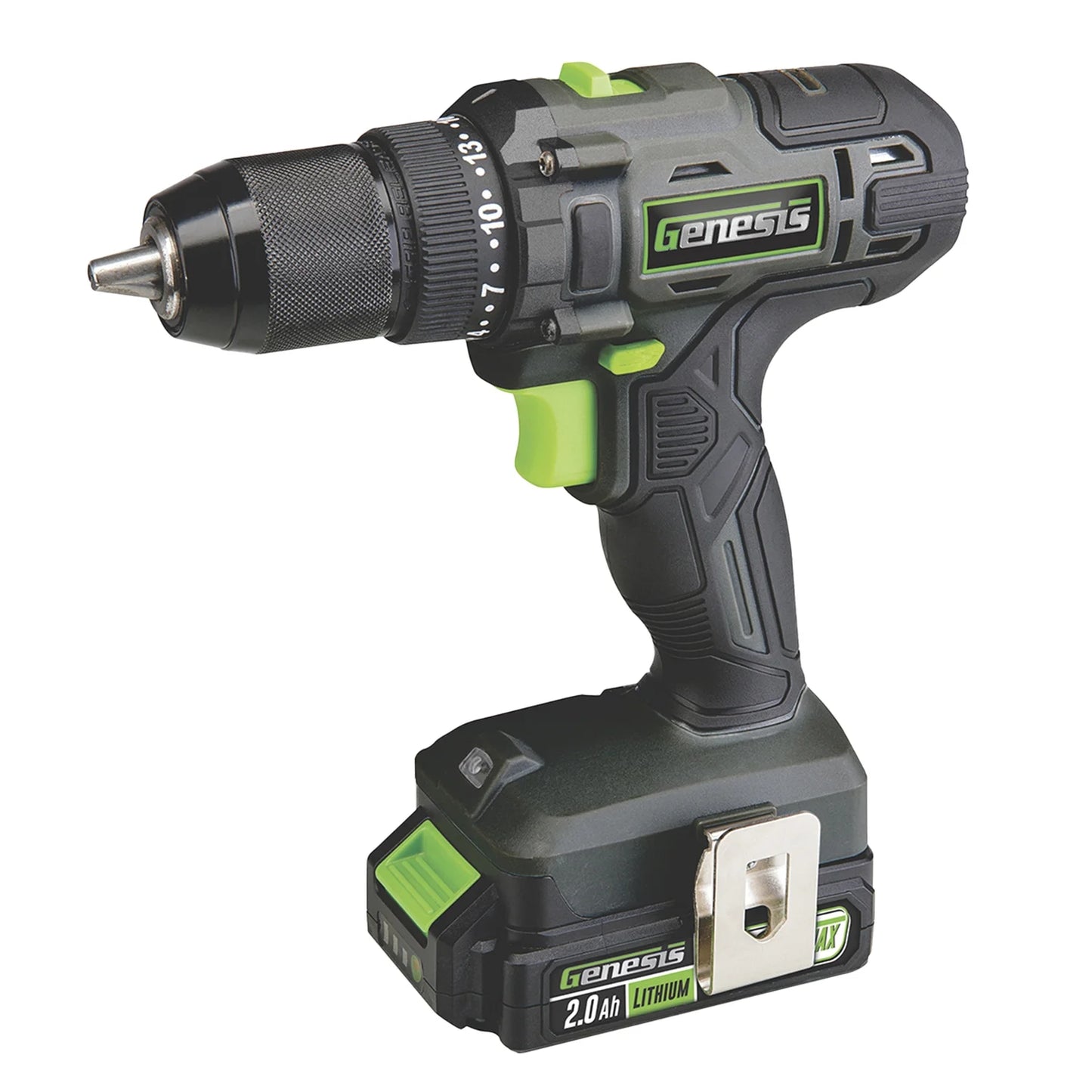 Genesis G20MAX 20V Cordless 2-Speed Drill Driver/Impact Driver Combo Kit with 2 batteries, Quick Charger, 1600 in-lbs driver torque, 450 in-lbs drill torque GL20DIDKB2