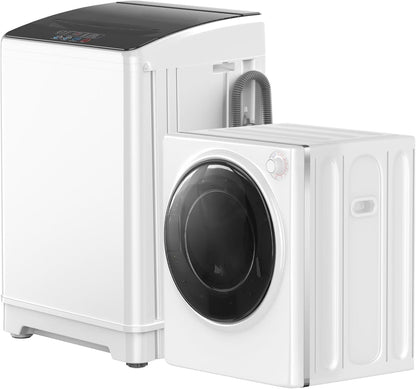 TABU Washer and Dryer Set, 17.6LBS Full Automatic Washing Machine & 8.8LBS Portable Dryer (Gray& White)