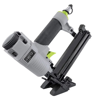 Master Mechanic 4-in-1 Mini Pneumatic Flooring Nailer/Stapler, Gray