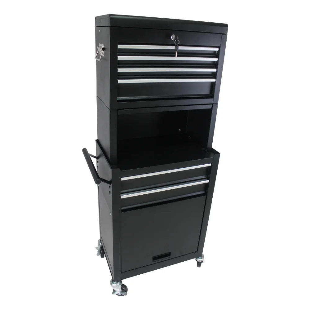 6 Drawers Rolling Tool Chest Cabinet,High Capacity Tool Storage Cabinet ,Rolling Tool Box with Wheels and Locking System,Portable Tool Organizer for Garage Warehouse Workshop