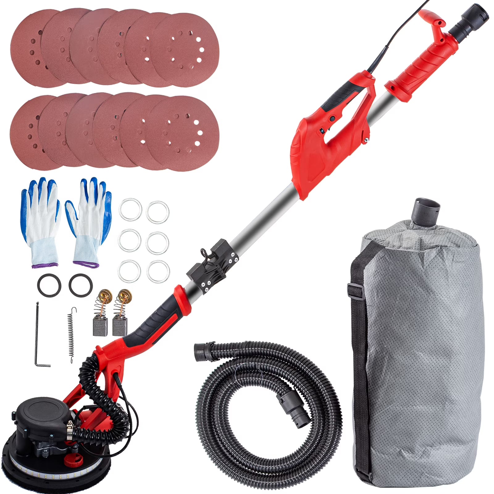 VEVOR 850W, 110V, 8.86" Electric Drywall Power Sander, 1750 RPM 6 Speeds