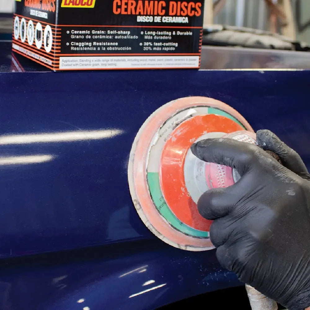 MAXX PROS Random Orbital Sander - Pneumatic Palm Sander - 6? x 3/16? Diam. Orbit - Hook and Loop Pad