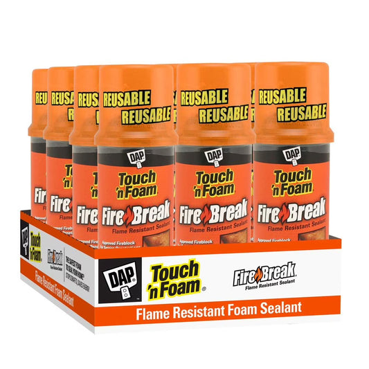 12-Pack of 12 Oz Dap 501212 Touch 'N Foam FireBreak Fire Block Foam Sealant