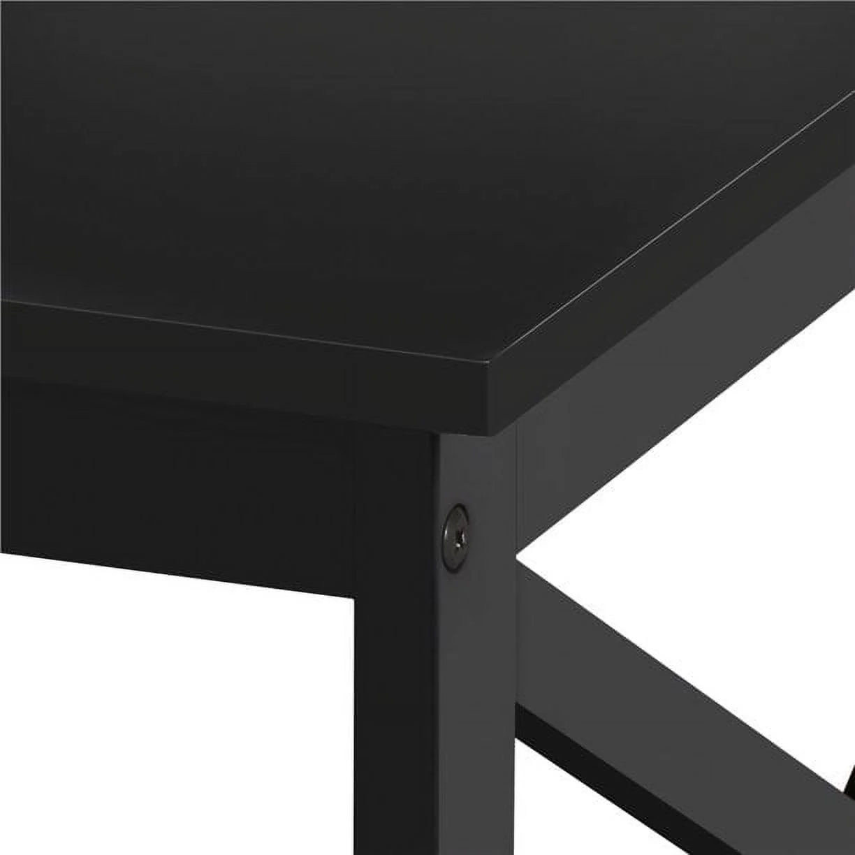YouYeap Coffee Table Living Room Furniture Table with Storage Shelf, Black