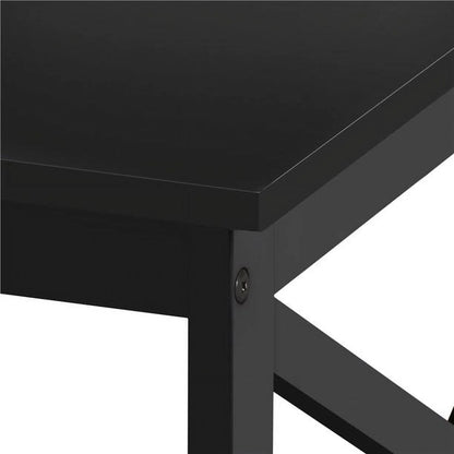 YouYeap Coffee Table Living Room Furniture Table with Storage Shelf, Black