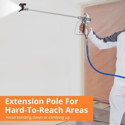 Indoor Outdoor Airless Paint Sprayer with Extension Rod, Nozzle and Spray-Gun