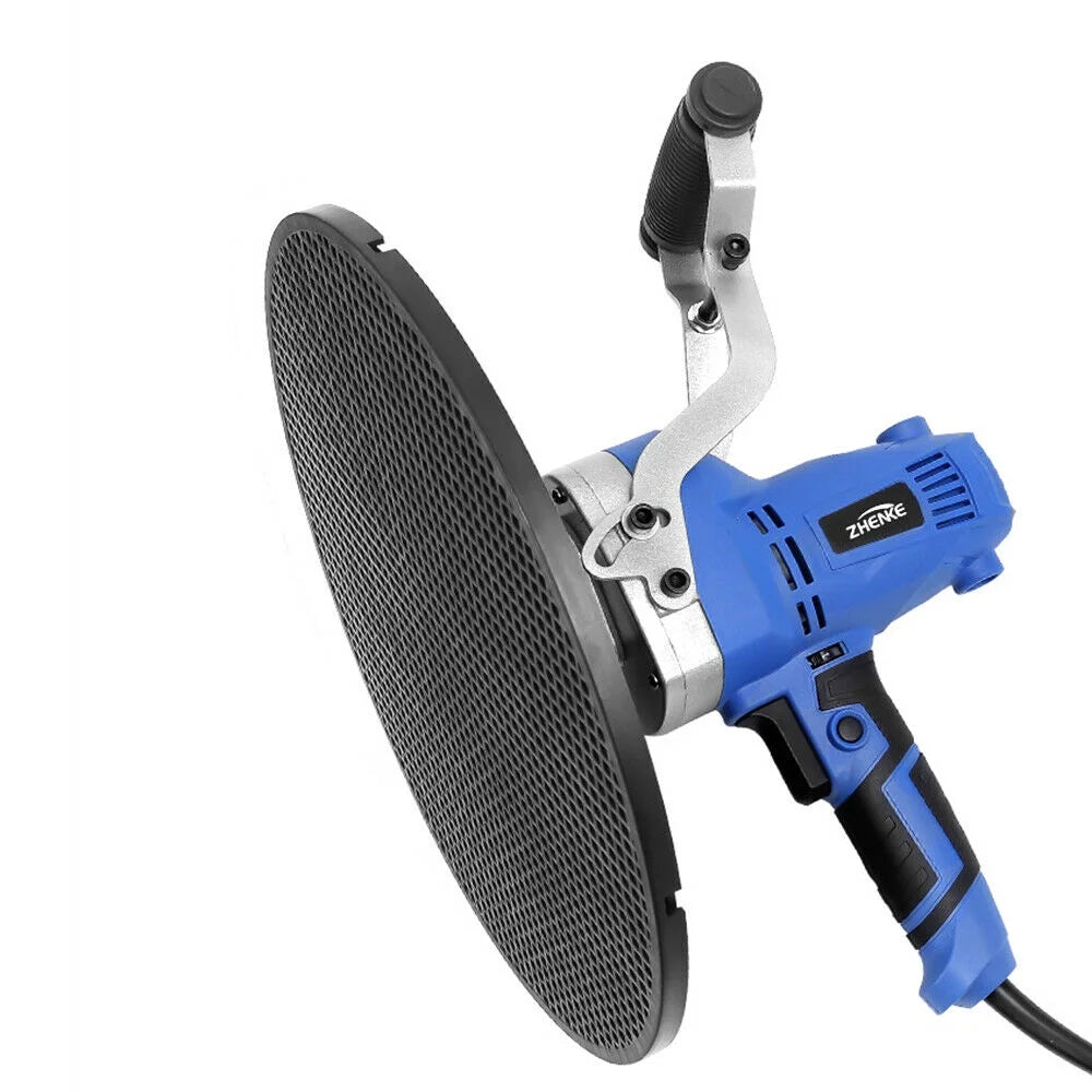 Fetcoi 850W Handheld Drywall Sander, Electric Wall Sander Smoothing Polishing Machine 1-4 Adjustable Speed for Concrete Cement Mortar (Blue)