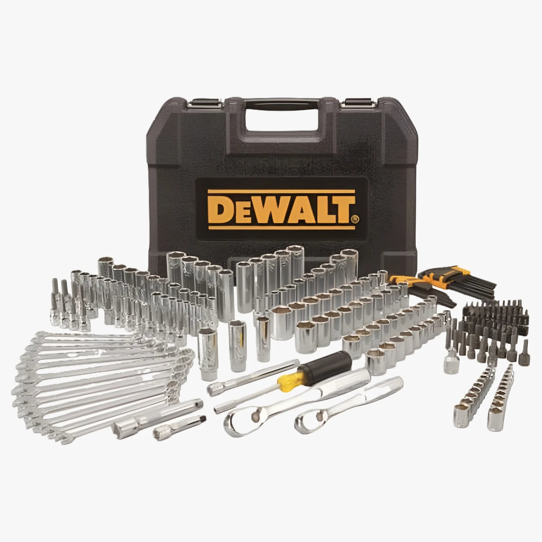 DEWALT Piece Mechanics Tool Set, Drive 6-Point Sockets, 35 oz, 247 Pieces