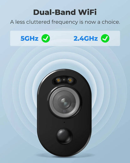 Reolink 4MP Solar/Battery Powered Outdoor Security 2.4/5GHz WiFi Camera, Smart Person/Vehicle Detection, Spotlight Activated by Motion, Support Google Assistant, Argus 3 Pro camera