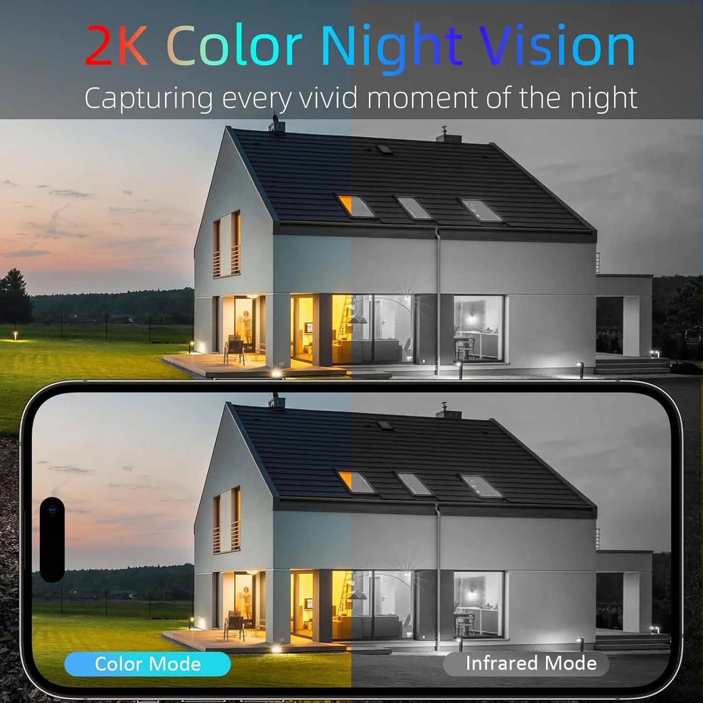 4Pack Wireless Security Cameras Outdoor, 5MP Battery-Powered Spotlight Siren Alarm WiFi Surveillance Indoor Home Camera, Color Night Vision, AI Motion Detection, 2-Way Talk, Cloud/SD Storage Support