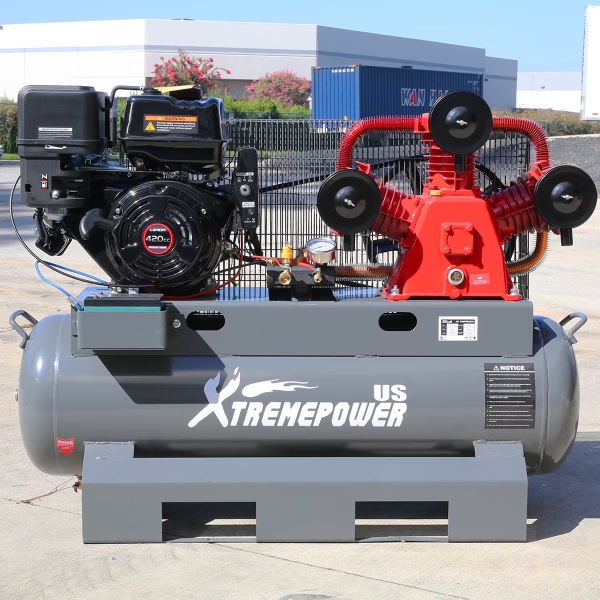 XtremepowerUS 10 Gallon Ultra Quiet Portable Air Compressor, 3.5HP, 125 PSI, Oil-Lubricated, 120V
