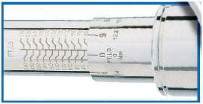 CDI Torque Products 1503MFRMH 1/2-Inch Drive Metal Handle Click TypeWrench, Torque Range 20 to 150-Ft.lbs