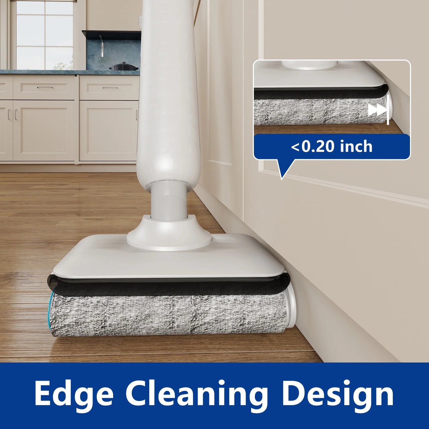 HABIUBIU Vacuum Mop All in One, Wet Dry Vacuum Cleaner, Cordless Cleaner Machine for Tile Hardwood Floor, Self Cleaning Electric Mop with 180° Lie-Flat