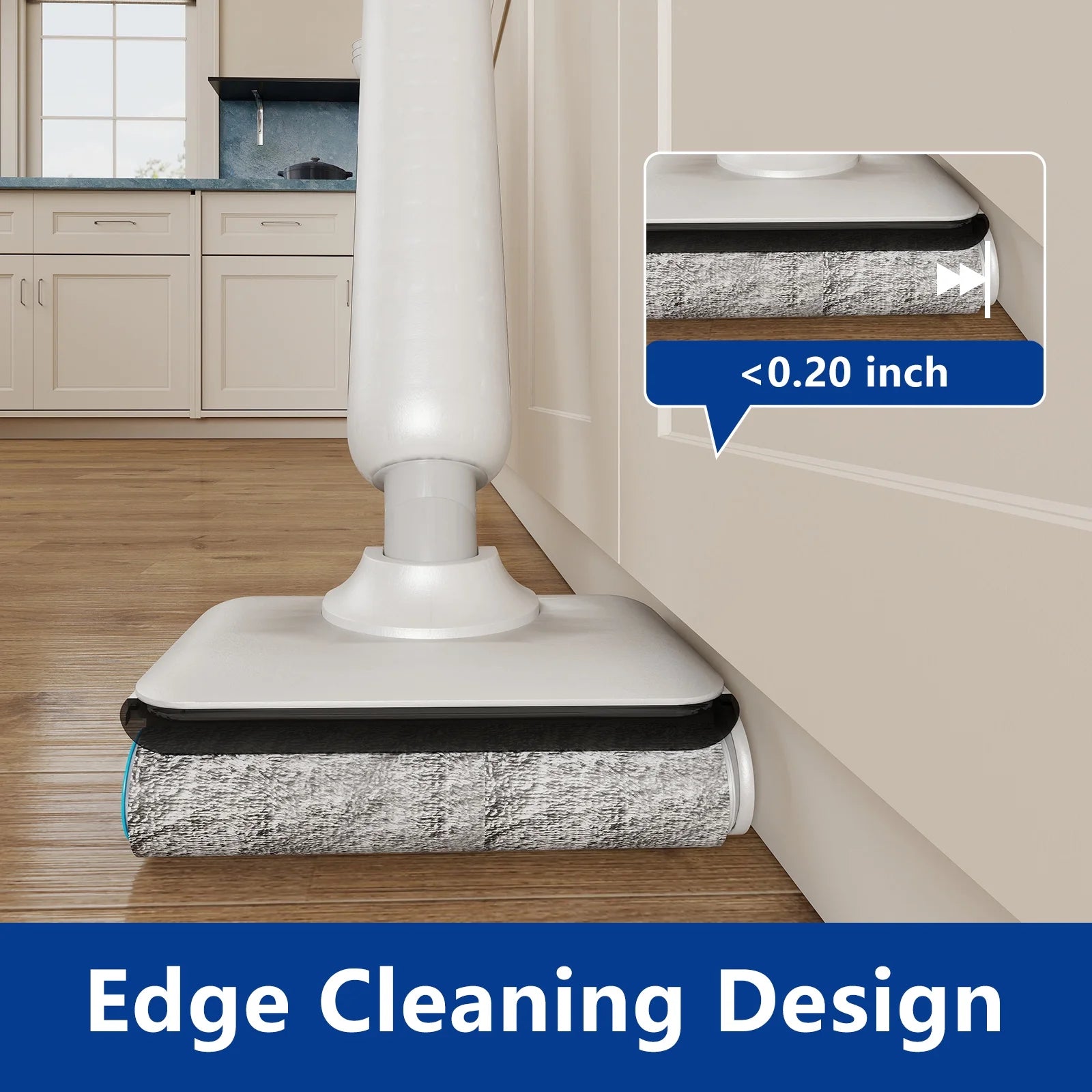 HABIUBIU Vacuum Mop All in One, Wet Dry Vacuum Cleaner, Cordless Cleaner Machine for Tile Hardwood Floor, Self Cleaning Electric Mop with 180° Lie-Flat