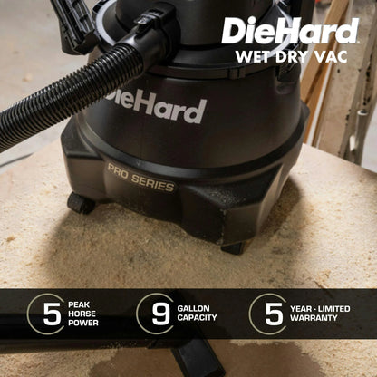 DieHard 9-Gallon 5.5 HP Pro Wet/Dry Vacuum