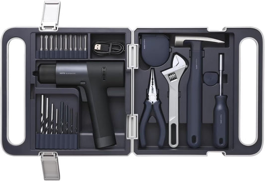 HOTO Cordless Brushless Drill Tool Set, Variable Speed, Hidden Buckle, LED Screen, Intelligent Digital Display, Safe, Exquisite & Practical, High-end Drill Kit for Home/Daily Use