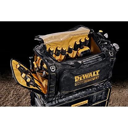 DeWalt ToughSystem 2.0 15 in. W X 13.13 in. H Ballistic Nylon Tool Bag 50 pocket Black/Yellow 1 pc