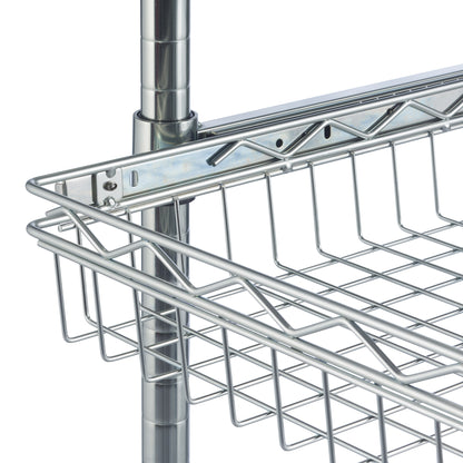 TRINITY EcoStorage 5-Tier NSF Rack w/Sliding Pull-Out Baskets & Wheels