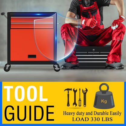 8-Drawer High Capacity Rolling Tool Chest, Removable Cabinet Storage Tool Box with Wheels and Drawers, Detachable Toolbox with Lock for Workshop Mechanics Garage