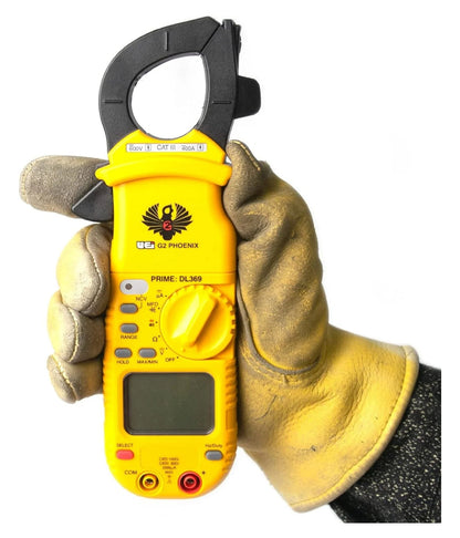 UEi DL369 Digital Clamp Meter HV Auto-Ranging 4000 Counts Volt Meter Amp Meter Measures Current/DC Voltage & Microamps Capitance Resistance Diodes NCV Continuity Tester Live Wire Test