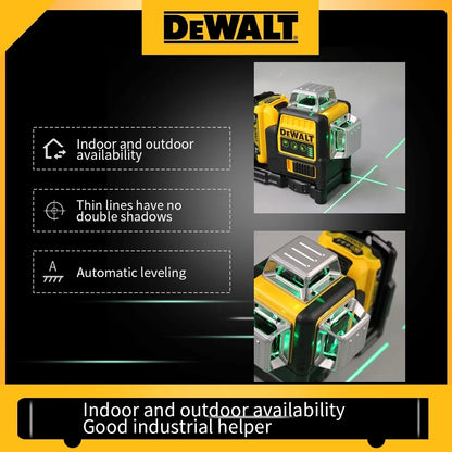 DeWalt DW089LG 12V Max Laser Level, 3-Way 360 Green Degrees Professional Architectural Laser, Rotary and Linear Laser Levelsfor Laser for Home Renovation Layout or Architectural Design