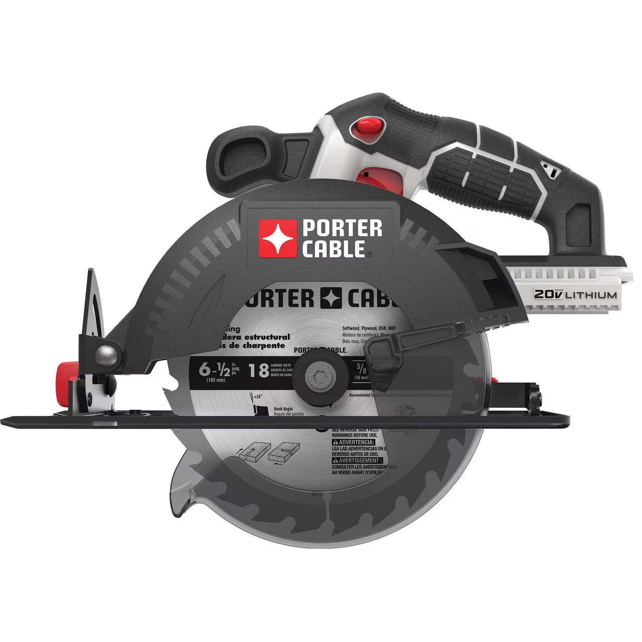 PORTER CABLE PCC660B 20V MAX Lithium-Ion 6-1/2-Inch Cordless Circular Saw (Bare Tool/Battery Sold Seperately)