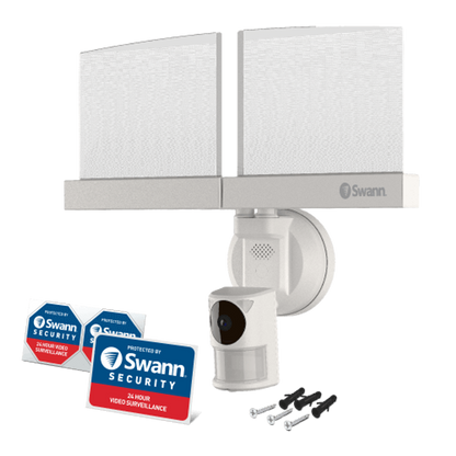 Swann Wi-Fi 1080p Weatherproof Slimline Floodlight Camera, Color Night Vision, Heat Motion-Sensing, 2-Way Talk
